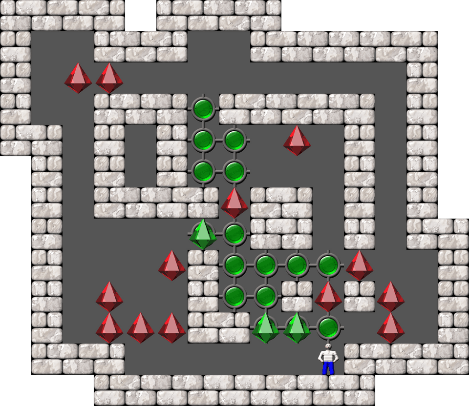 Sokoban Monry and Panda Arranged level 39